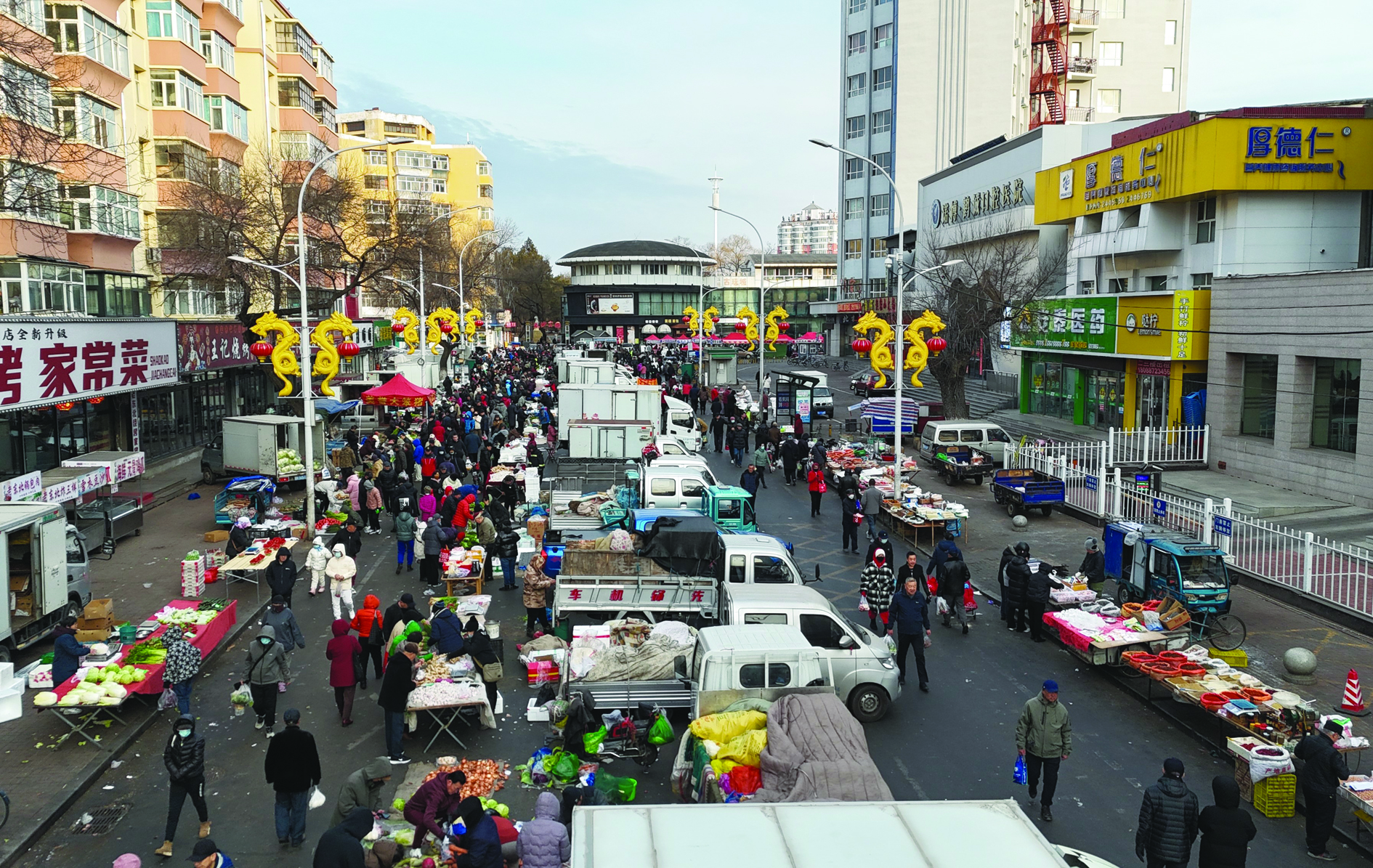 齐齐哈尔:早市又见烟火气